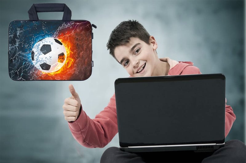 AMARY14 15 15.4 15.6 inch Laptop Handle Bag Computer Protect Case Pouch Holder Notebook Sleeve Neoprene Cover (Soccer) - Image 5